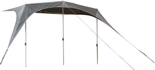 Campooz Travelling Sonnensegel inkl. Gestänge für Campervans Länge 400 Schwarz - Sonnensegel & Vordächer