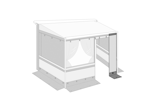 Fiamma Privacy Room CS light Frontpanel für Markisenvorzelte 50 cm - Markisenvorzelte & Wände