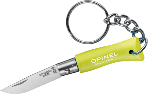 Opinel N°02 Colorama Taschenmesser mit Schlüsselanhänger Klingenlänge 3,5 cm anisgrün - Outdoor Messer