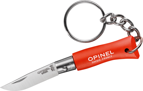 Opinel N°02 Colorama Taschenmesser mit Schlüsselanhänger Klingenlänge 3,5 cm orange - Outdoor Messer