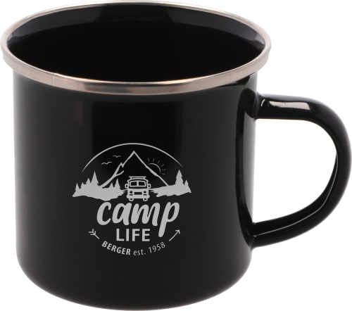 Camplife Emaille Becher 350 ml schwarz - Becher & Tassen