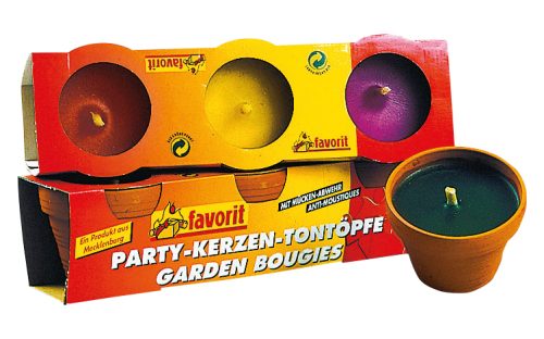 Favorit Citronella Partykerzen im Tontopf mit Mückenabwehr (3er Set) - Insektenabwehr & Mückenschutz von TGO