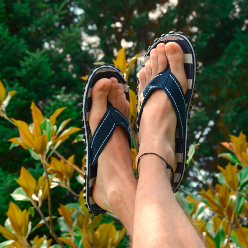 Gumbies Original Deck Chair Unisex Zehenstegsandale dunkelblau 46 - Herrenschuhe