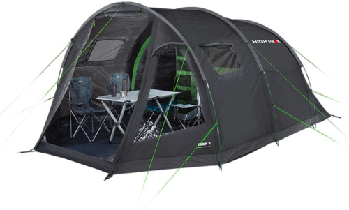 High Peak Torri 5.0 Tunnelzelt für 5 Personen dunkelgrau / grün - Tunnelzelte