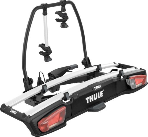 Thule VeloSpace XT2 Fahrradträger Anhängerkupplung für 2 Fahrräder Schwarz/Alu, E-Bike geeignet - Fahrradträger für Anhängerkupplungen