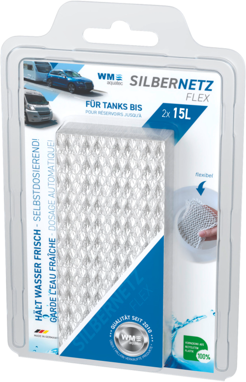 WM Aquatec Silbernetz flex Wasserkonservierung bis je 2 x 15 Liter Tankgröße - Trinkwasseraufbereitung