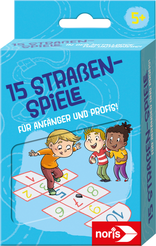 Noris 15 Straßenspiele mit 4 Kreiden und Anleitung - Spielsachen