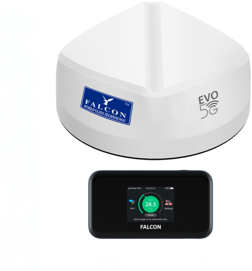 Falcon EVO 5G LTE Internet Dachantenne mit mobilem 1800 Mbit/s 5G Cat 22 Router - 5G-/LTE-Antennen