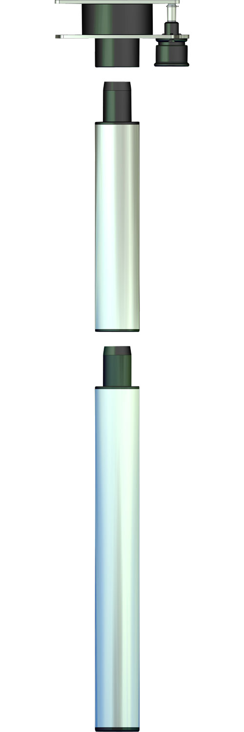 Ilse Ausdrehfuß für Tischplatte 3-tlg. 700 mm silber - Tischgestelle & Tischbeine