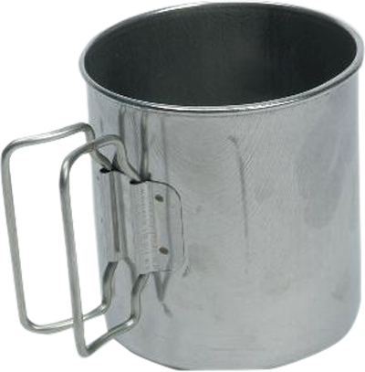 Berger Edelstahlbecher mit Faltengriff - Becher & Tassen