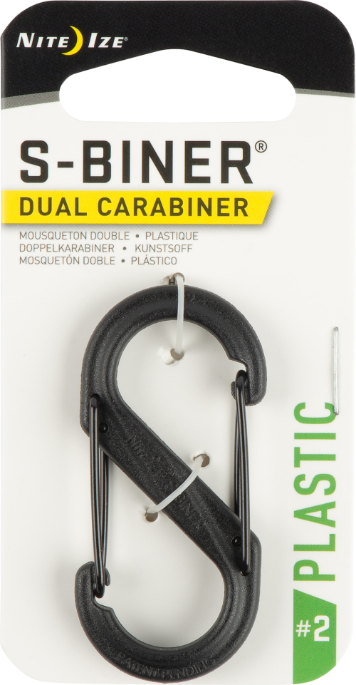Nite Ize S-Biner - Kunststoff Gr. 2, schwarz - Ladungssicherung & Befestigung