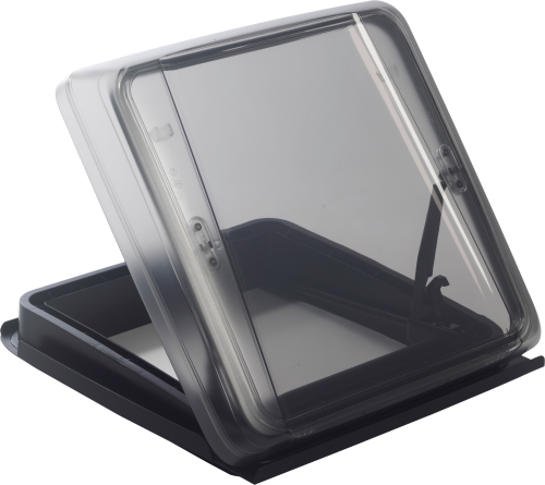 MPK VisionStar M LED Dachhaube ohne Dauerbelüftung mit LED-Beleuchtung 400 x 400 mm schwarz - Dachhauben