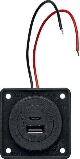 Berker Integro Ladesteckdose USB A + C 12 V schwarz matt - 12 / 24 V Einbausteckdosen