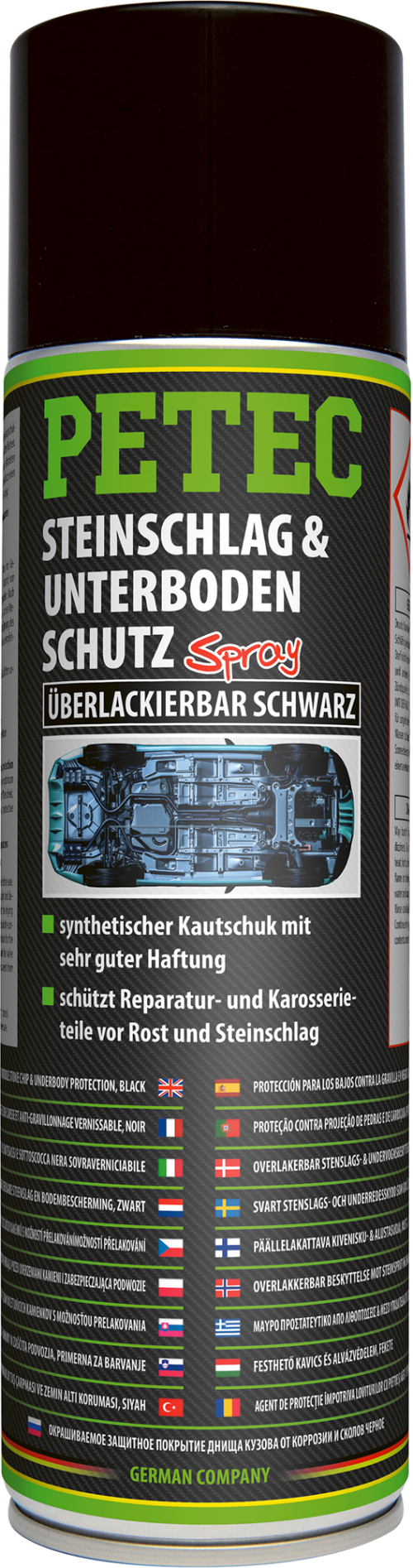 Petec Steinschlag- & Unterbodenschutz Spray schwarz 500 ml - Technik & Wartung