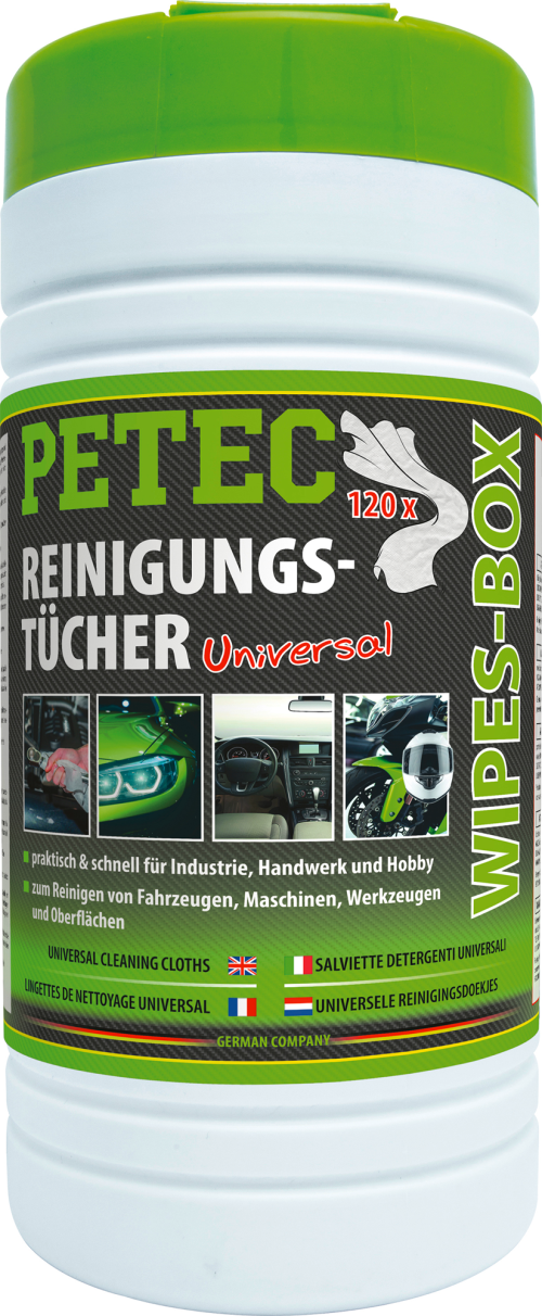 Petec Wipes-Box Reinigungstücher 120 Stück - Bürsten, Schwämme, Tücher