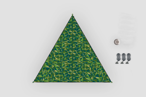 Bent TC-Zip-Canvas Single Sonnensegel 2,5 Meter Natur Design Bäume - Pavillons & Tarps