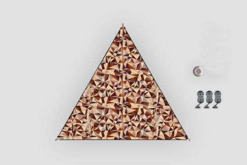 Bent TC-Zip-Canvas Single Sonnensegel 2,5 Meter Natur Design Erde - Pavillons & Tarps