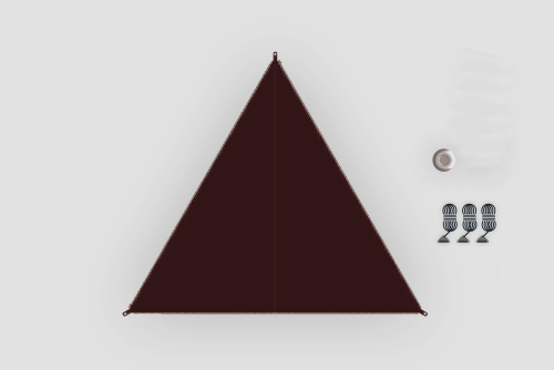 Bent TC-Zip-Canvas Single Sonnensegel 2,5 Meter java - Pavillons & Tarps