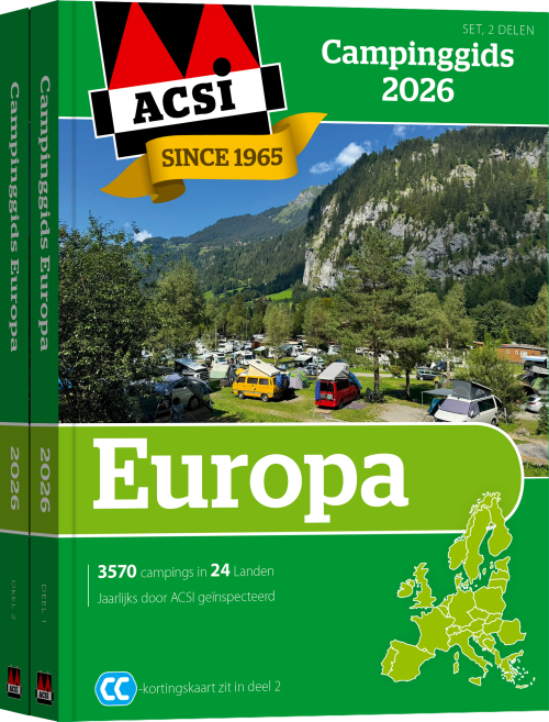 ACSI Campingführer Europa 2026 mit CampingCard Ermäßigungskarte Sprache Niederländisch  - Campingführer