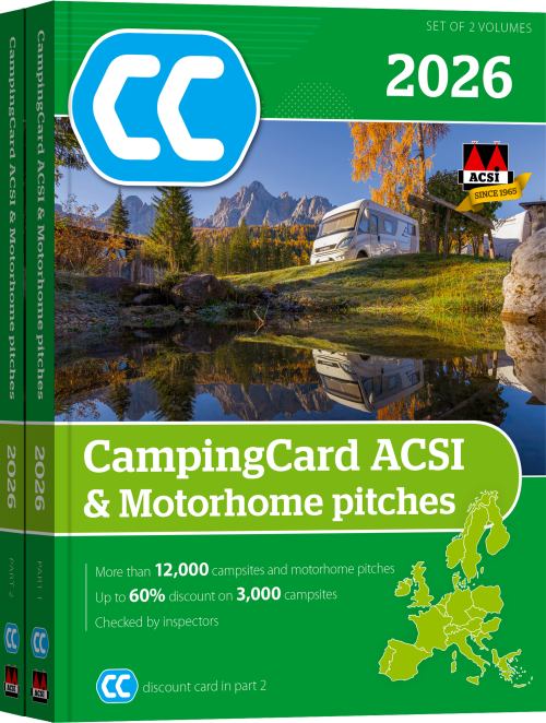 ACSI Stellplatzführer 2026 mit CampingCard Ermäßigungskarte englisch  - Campingführer