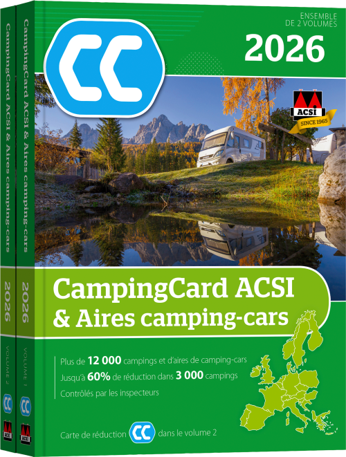 ACSI Stellplatzführer 2026 mit CampingCard Ermäßigungskarte französisch  - Campingführer