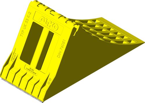 AL-KO UK 53 K-2 Unterlegkeil mit Gleitschutz gelb - Stufen- & Ausgleichskeile