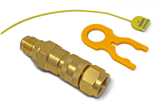 ALUGAS Schnellkupplung mit Rückschlagventil für TRAVELMate Tankflasche - Gasadapter und -kupplung