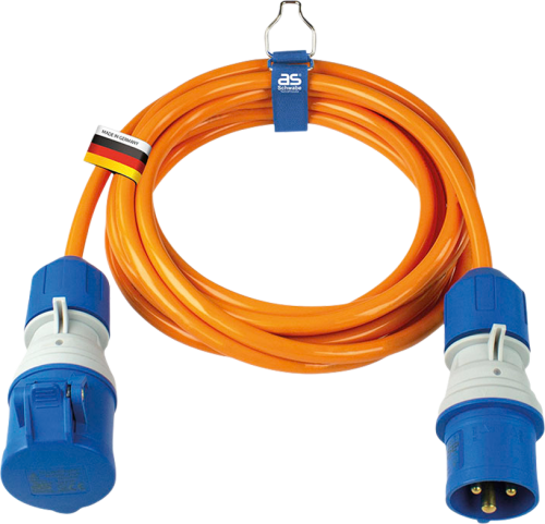 AS-Schwabe 10m PUR-Leitung H07BQ-F 3G2,5 mit CEE-Stecker - CEE-Kabel