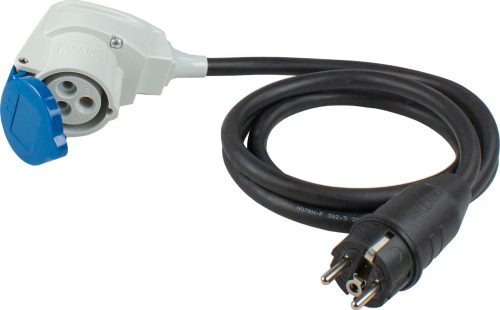 AS-Schwabe Adapterleitung Schutzkontaktstecker mit CEE-Winkelkupplung 3 polig  - CEE-Stecker & -Adapter