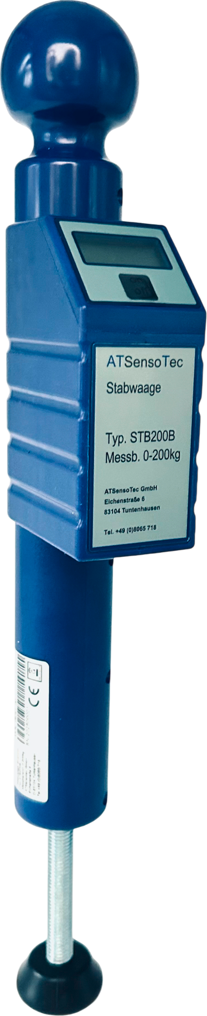 ATSensoTec STB 200 B digitale Stützlastwaage mit Bluetooth bis 200 kg Messbereich blau - Waagen