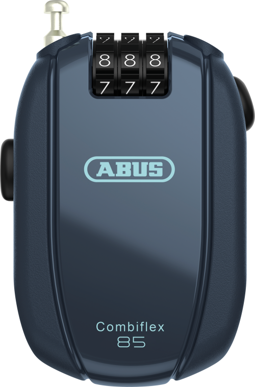 Abus Combiflex Break 85 Roll-Back Kabelschloss mit Zahlencode midnight blue - Outdoor Mobilität