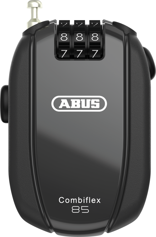 Abus Combiflex Break 85 Roll-Back Kabelschloss mit Zahlencode schwarz - Outdoor Mobilität