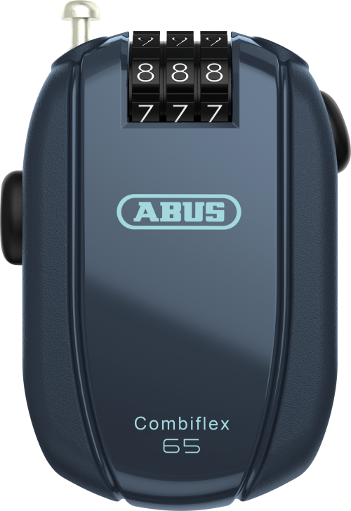 Abus Combiflex Stopover 65 Roll-Back Kabelschloss midnight blue - Outdoor Mobilität