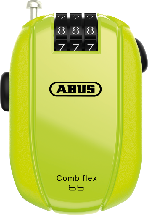 Abus Combiflex Stopover 65 Roll-Back Kabelschloss neon - Outdoor Mobilität