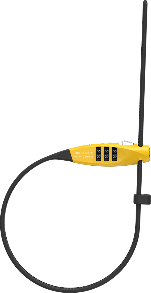 Abus Combiflex Travelguard Kabelschloss gelb - Outdoor Mobilität