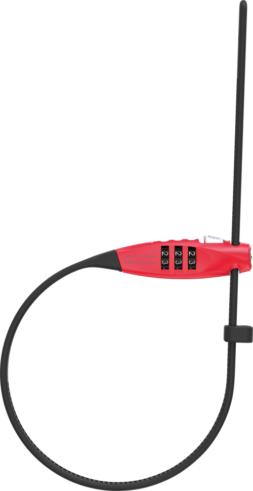 Abus Combiflex Travelguard Kabelschloss rot - Outdoor Mobilität