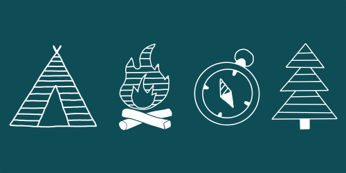 Advanture Shop Advanture Autoaufkleber Set 4 teilig 20 x 5 cm weiß - Outdoor Zubehör