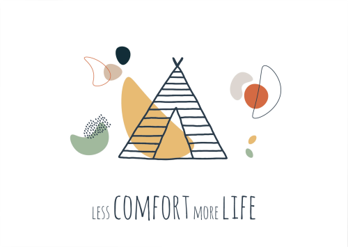 Advanture Shop Postkarte Less Comfort more life 14,8 x 10,5 cm - Outdoor Zubehör