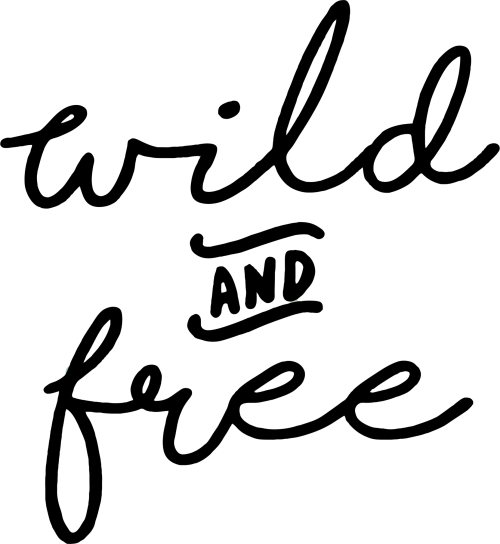 Advanture Shop Wild and Free Autoaufkleber 13,8 x 15 cm schwarz - Outdoor Zubehör