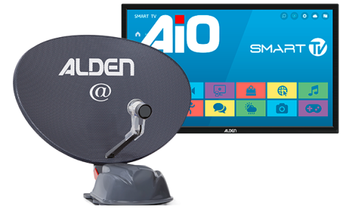 Alden AS2@ 80 Satellitenanlage Platinium inkl. A.I.O. EVO SMART-TV 19 Zoll - Camping-Sat-Anlagen