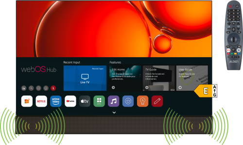 Alden Smartwide SoundPro LED-TV mit Full-HD Display und integrierter Stereo-Soundbar 24 Zoll - Fernseher