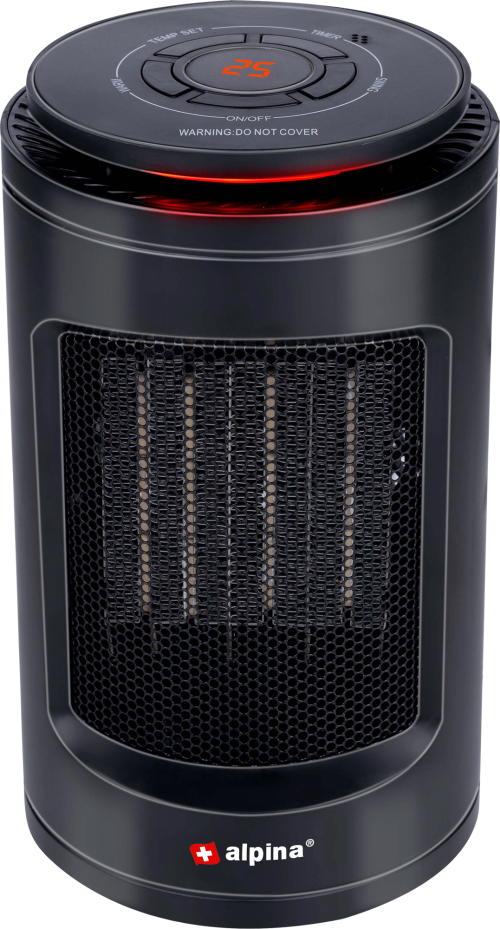 Alpina Heizlüfter mit Ventilator 230 V 1200 W schwarz - Keramik-Heizlüfter