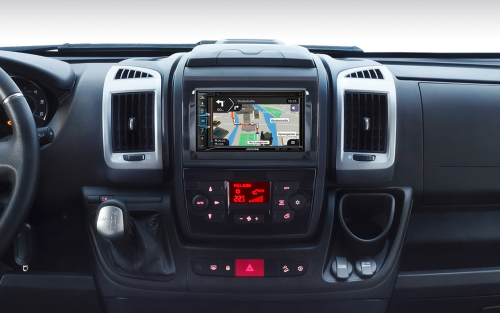 Alpine INE-W611DC All-In One 6,5" Navi mit CD/DVD-Laufwerk für Ducato 7 inkl. Installations-Kit und Lfb.-Interface - Navigationsgeräte