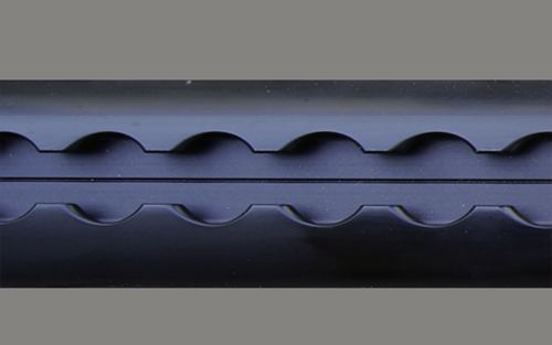 Alu-Zurrschiene halbrund (2000 x 50 x 11,5 mm) eloxiert schwarz C35 - sonstiges Zubehör von Zurrschienen.com