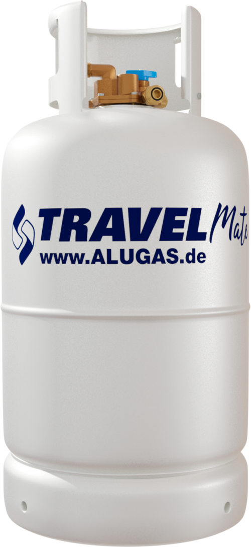 Alugas TravelMate Gasflasche mit 80% Multiventil 27,2 Liter unbefüllt - Gasflaschen
