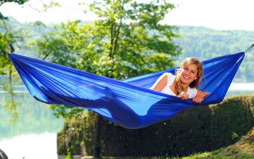 Amazonas Reisehängematte Travel Set blau - Hängematten