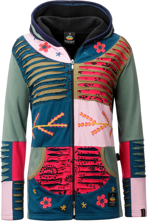 Ankerglut Ankerglutsonne Damen Patchwork Jacke olive 48 - Damenjacken