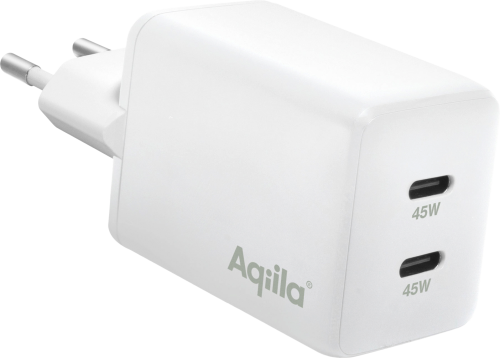 Aqiila Chargebird W2 Steckerlader 45W 2x USB-C - 12 / 24 V Adapter & Kupplung