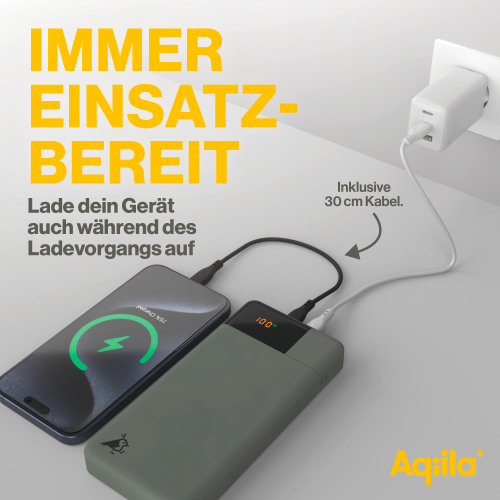 Aqiila Powerbird Powerbank 65 W 20000 mAh moosgrün - Powerbanks