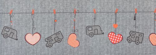 Arisol Teppich-Läufer Herzmotiv grau - Vorzeltteppich & Zeltboden